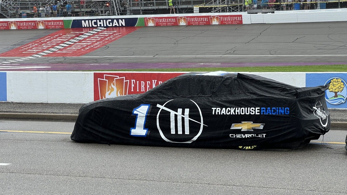 Michigan NASCAR Cup race postponed by rain to Monday