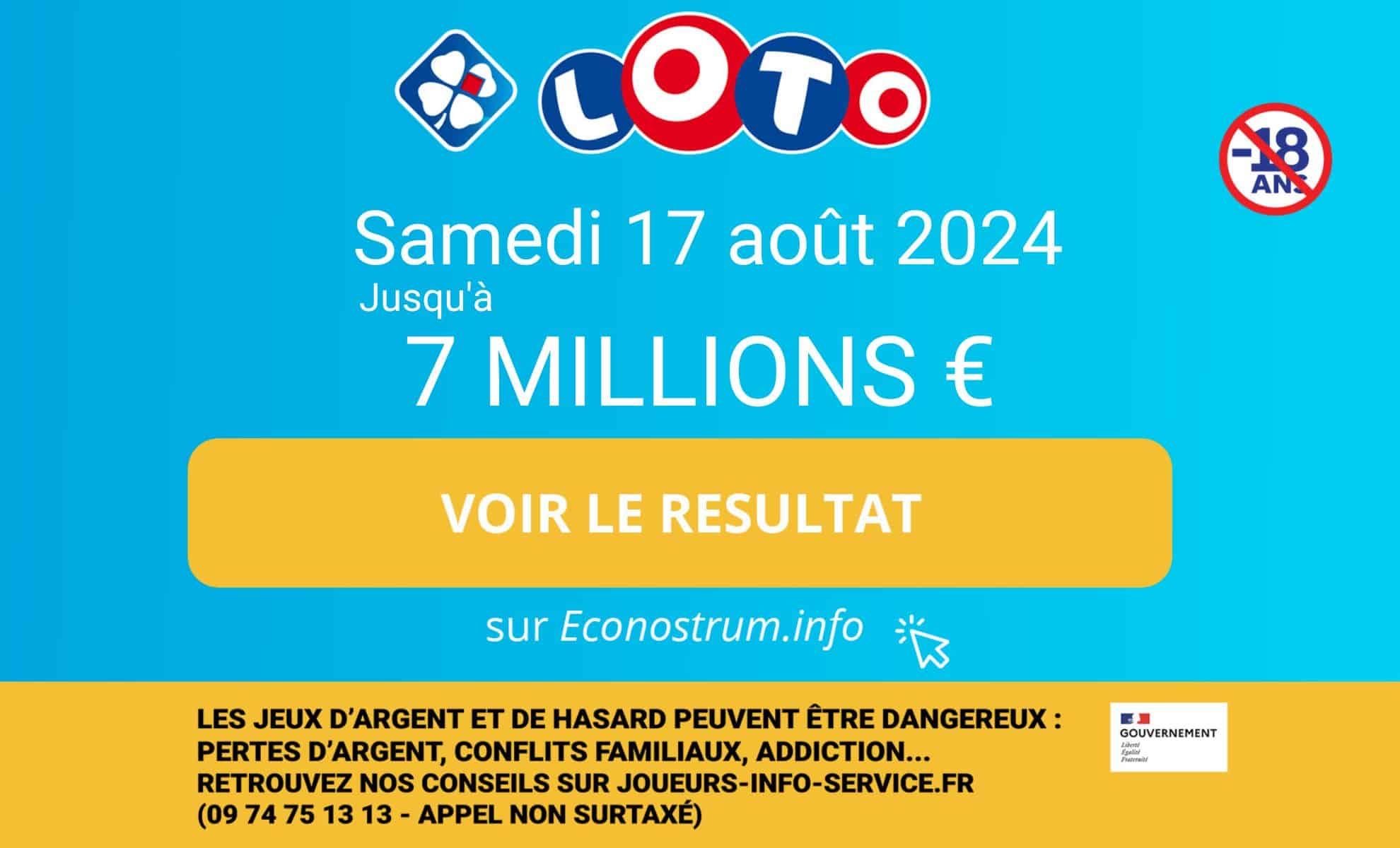 Tirage Loto de la FDJ : les résultats du samedi 17 août (En direct)