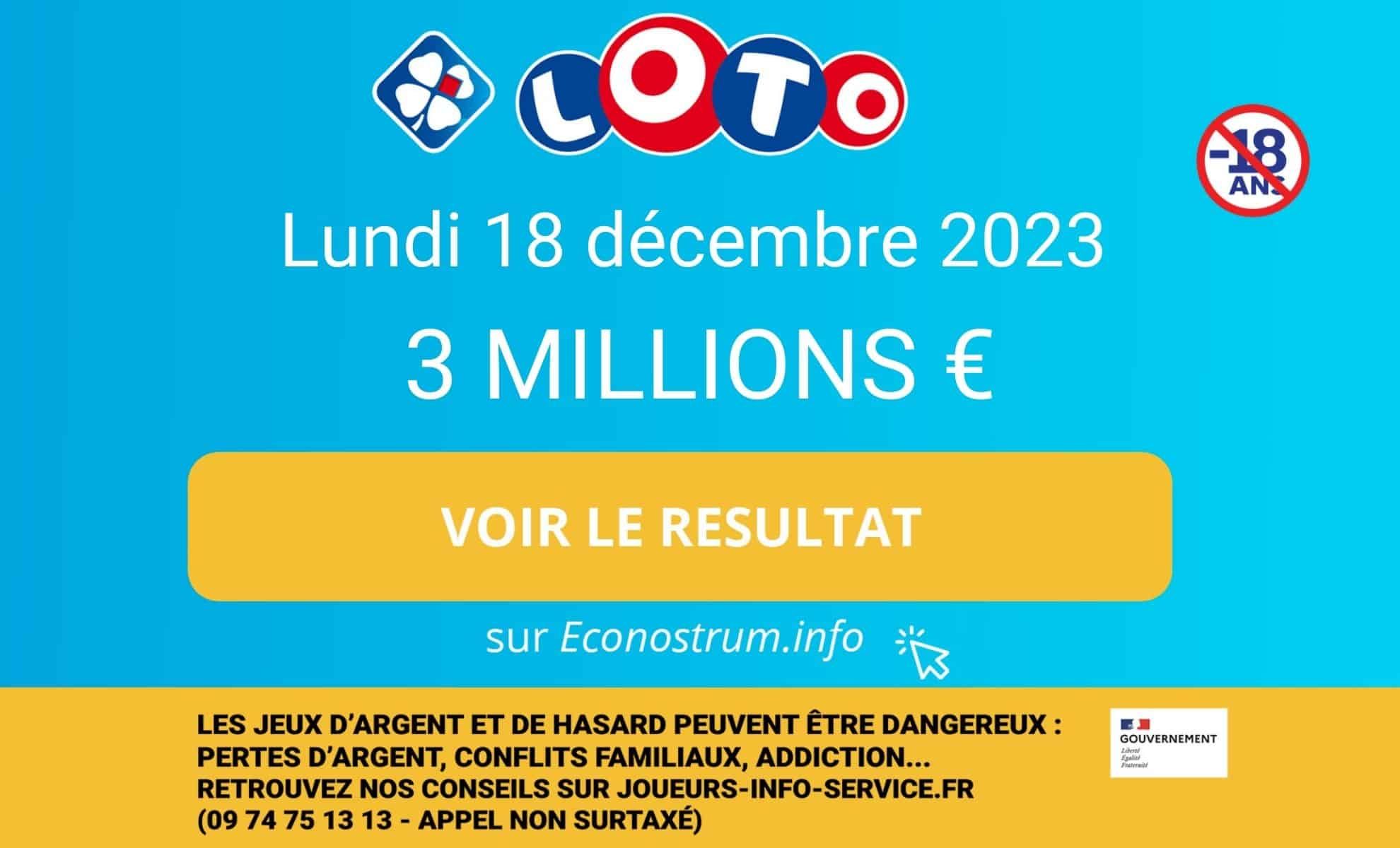 Les résultats Loto de la FDJ du lundi 18 décembre