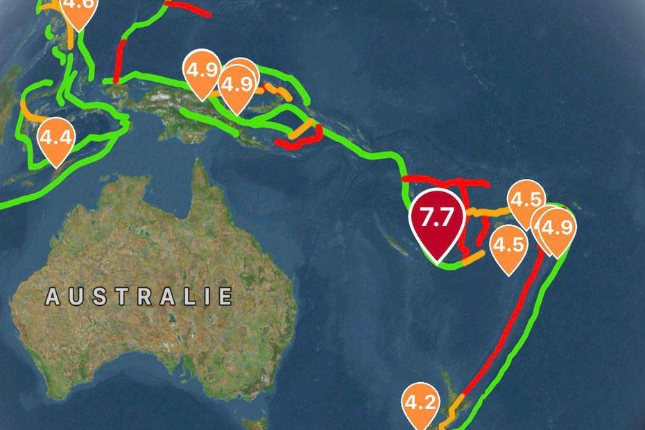 Après un séisme au large, la Nouvelle-Calédonie en alerte tsunami durant deux heures