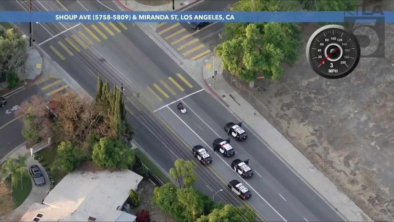 Alleged armed and dangerous motorcyclist taken into custody after pursuit in L.A. County