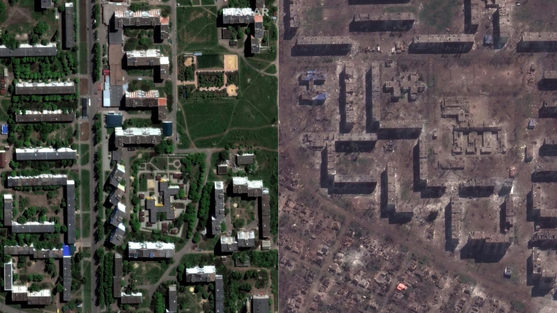 À Bakhmout en Ukraine, ces images satellites montrent l’ampleur des destructions