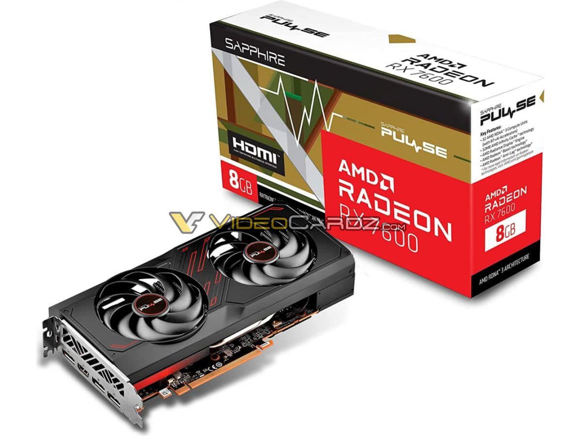 Les spécifications de la Radeon RX 7600 détaillées : 32 CU et 8 Go de VRAM, jusqu'à 2,85 GHz