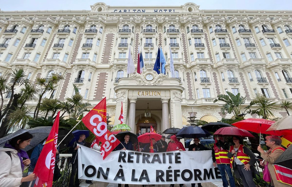 "On continue à exiger l’abrogation de la réforme des retraites"... La CGT manifeste au Carlton