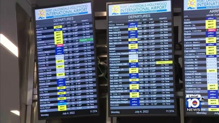 Planes remain grounded at local airports due to thunderstorms per FAA