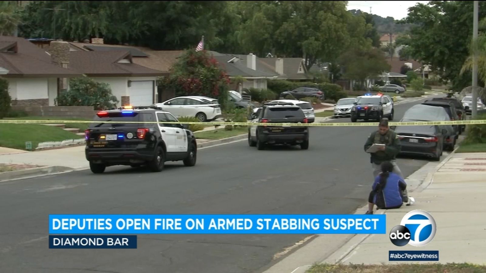 Deputies shoot, wound stabbing suspect allegedly armed with assault rifle in Diamond Bar