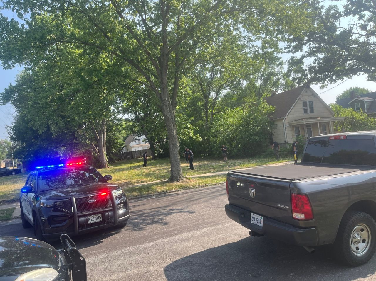 Police blocking traffic on Garden Street in Peoria