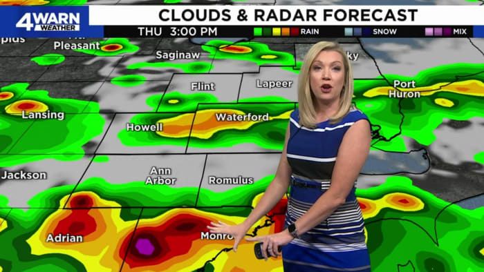 Tracking potentially severe storms with strong winds, hail Thursday in Metro Detroit