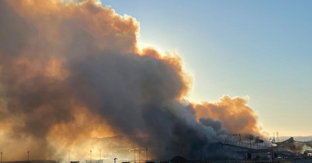 ‘Unhealthy’ Air Quality in Portland Caused by an Industrial Fire, Experts Say