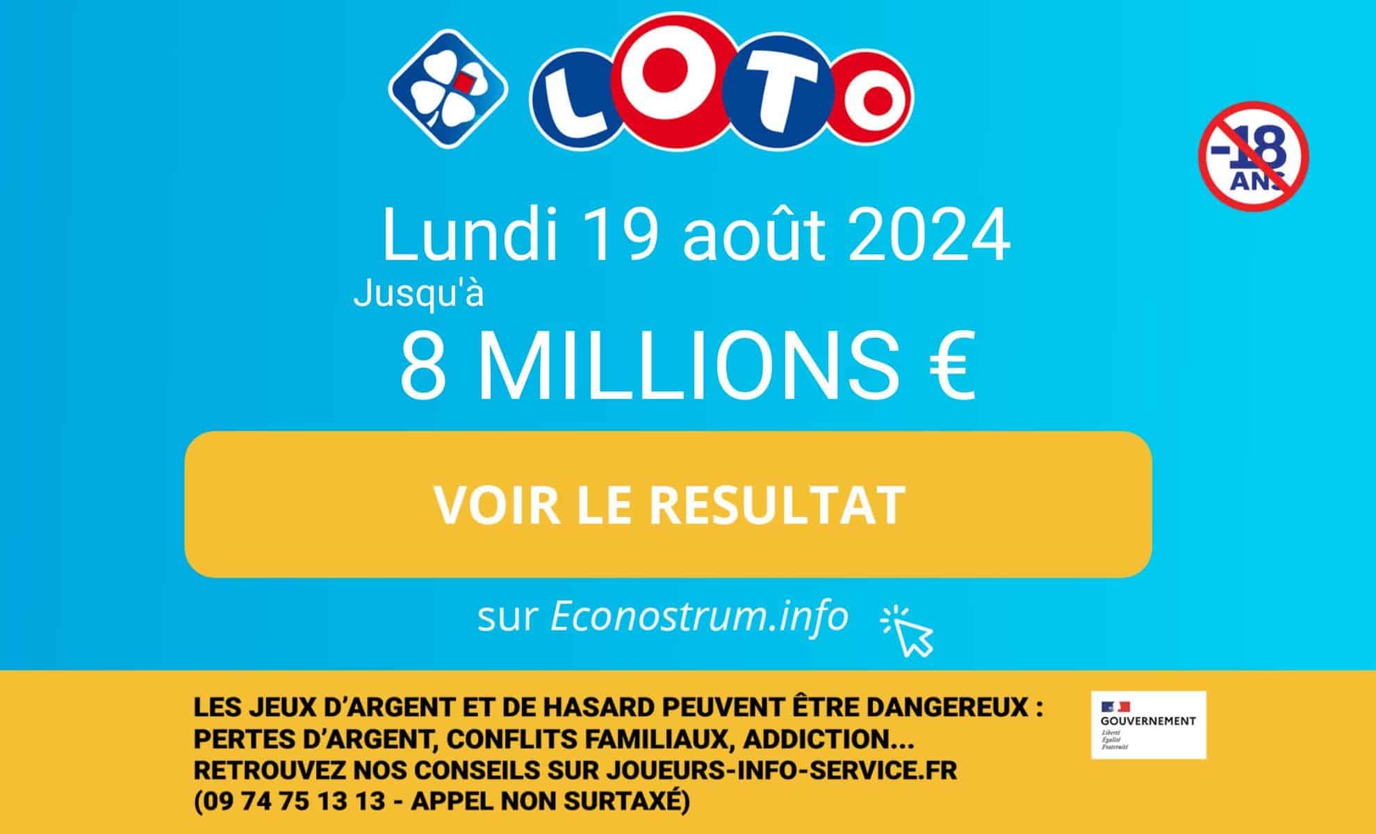 Tirage Loto de la FDJ : les résultats du lundi 19 août (En direct)