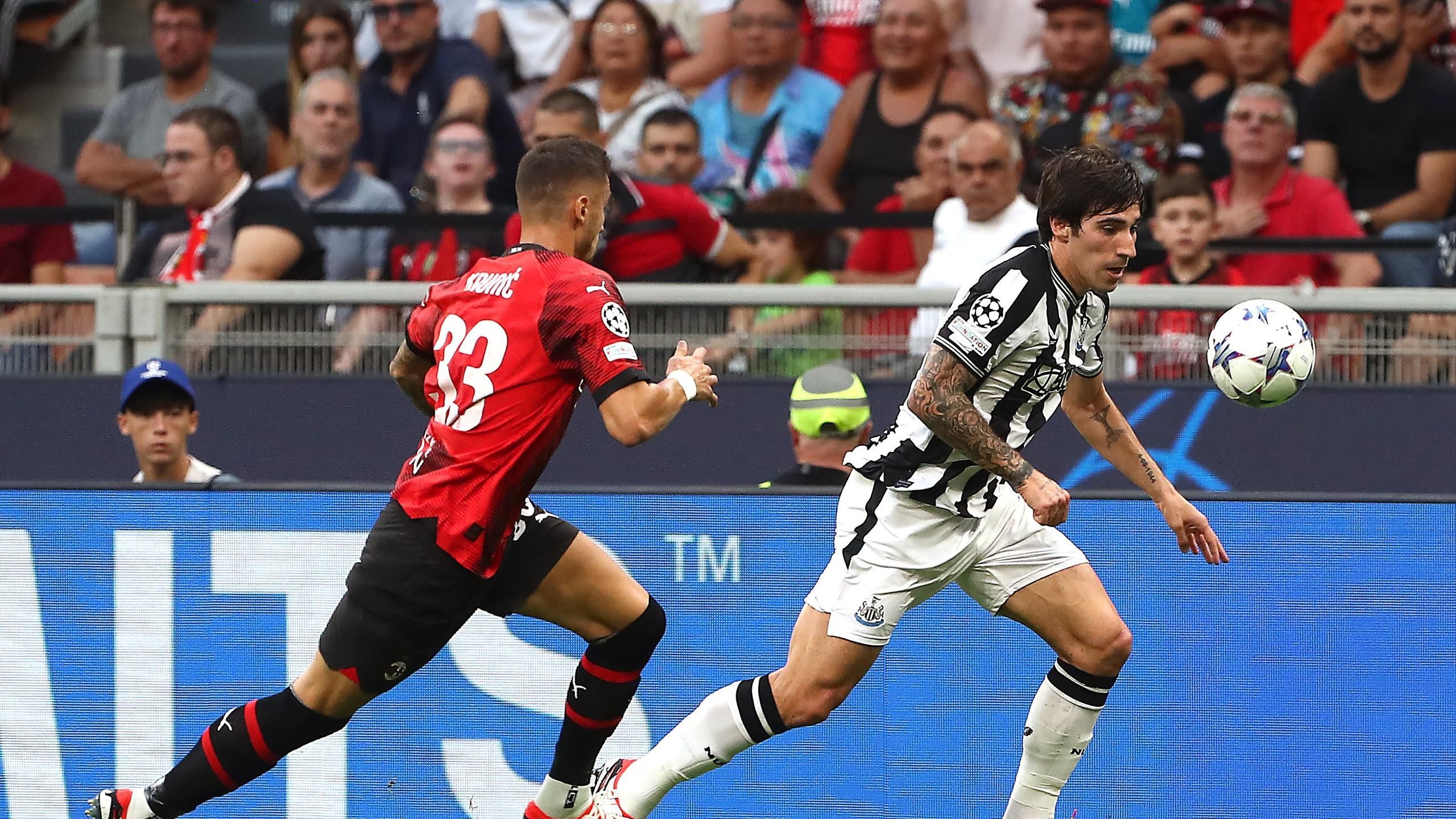 L'AC Milan accroché par Newcastle en plus de perdre Maignan sur blessure, Leipzig gagne à Berne