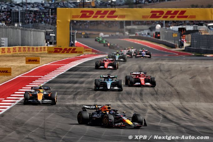 Verstappen s'impose au Sprint F1 d'Austin devant Sainz et Norris