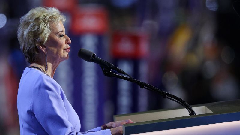 Linda McMahon expected to be named Education secretary, sources say