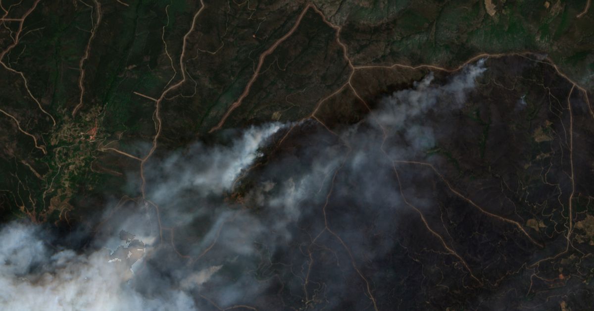 Villagers evacuated as wildfire ravages woodlands in western Spain