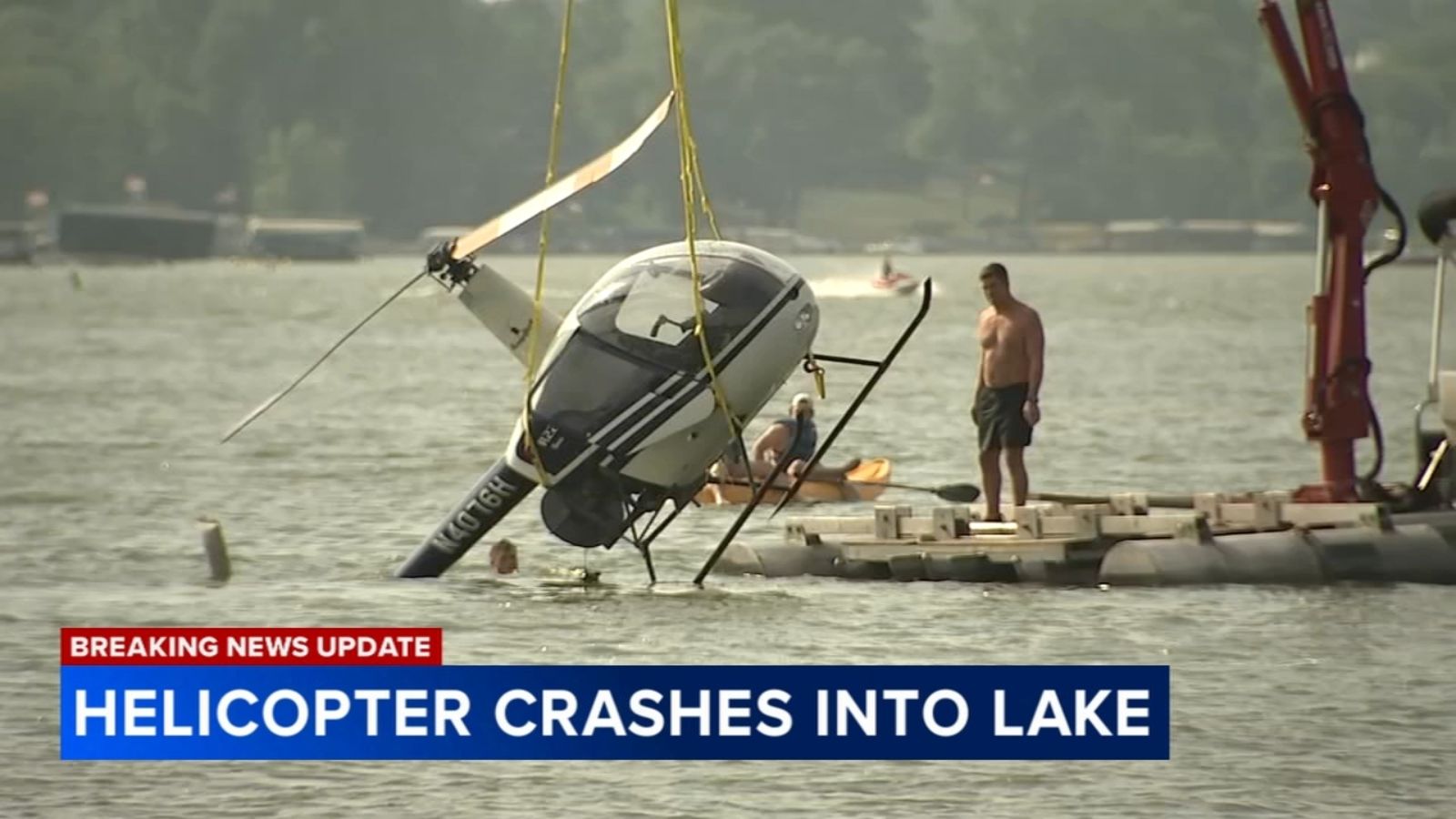 Helicopter crashes into Cedar Lake in northwest Indiana