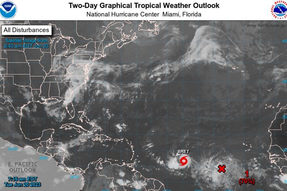 La tempête tropicale Bret pourrait concerner la Martinique avant la fin de la semaine