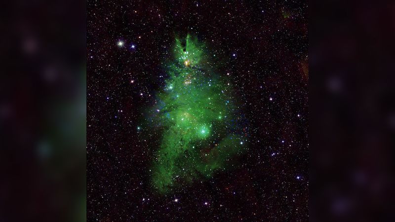 See a cosmic Christmas tree and celestial snow globe in new NASA images