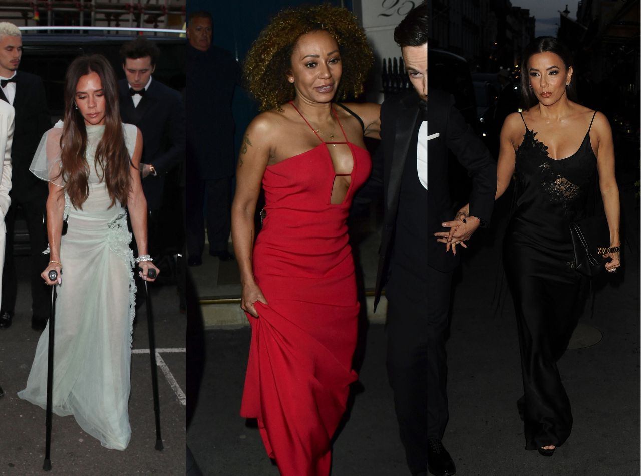 Mel B incendiaire, Eva Longoria en dentelle transparente… Les invités des 50 ans de Victoria Beckham ont fait le show !