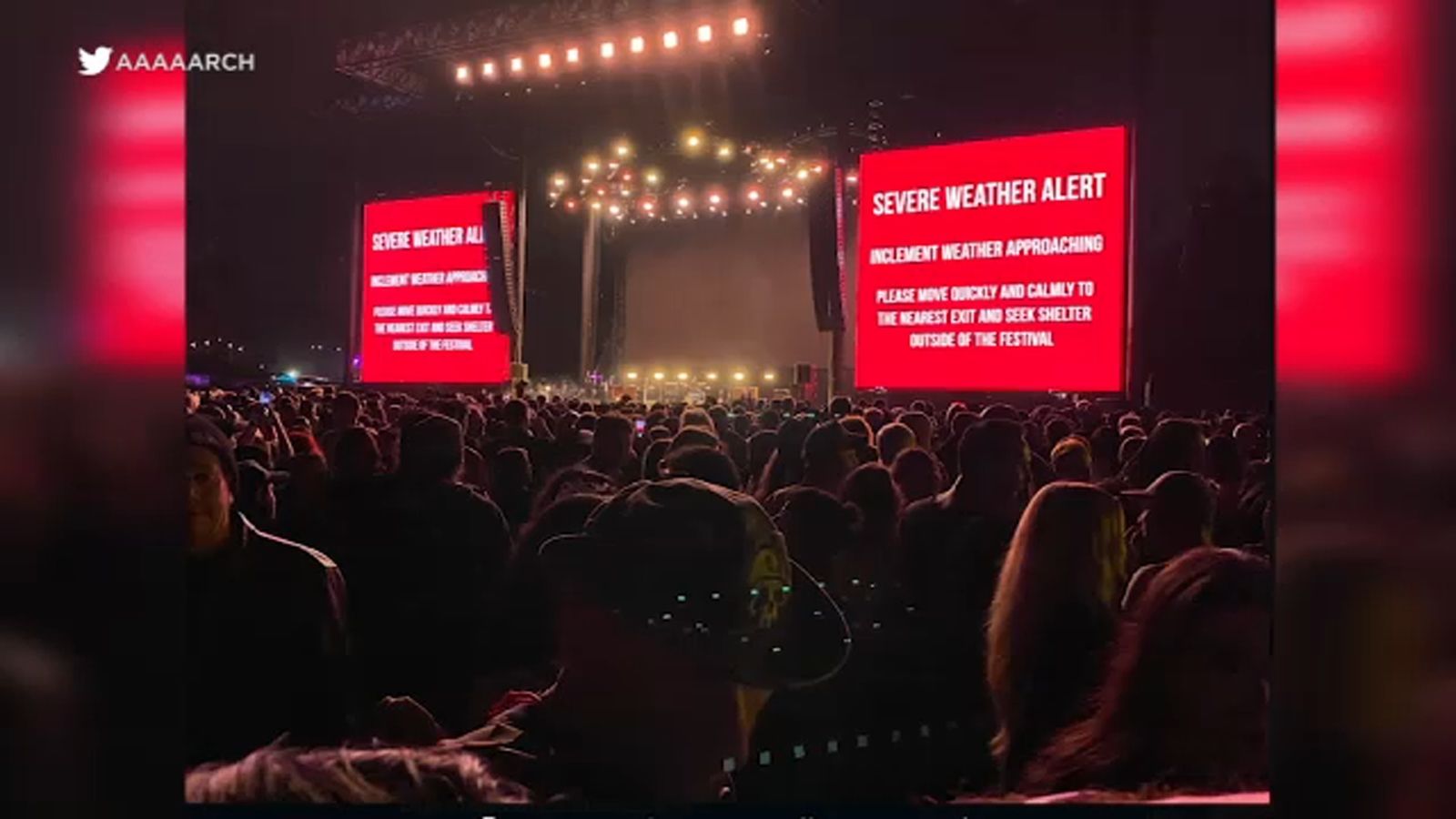 Tens of thousands evacuated from Rose Bowl music festival due to surprise 'strong thunderstorm'