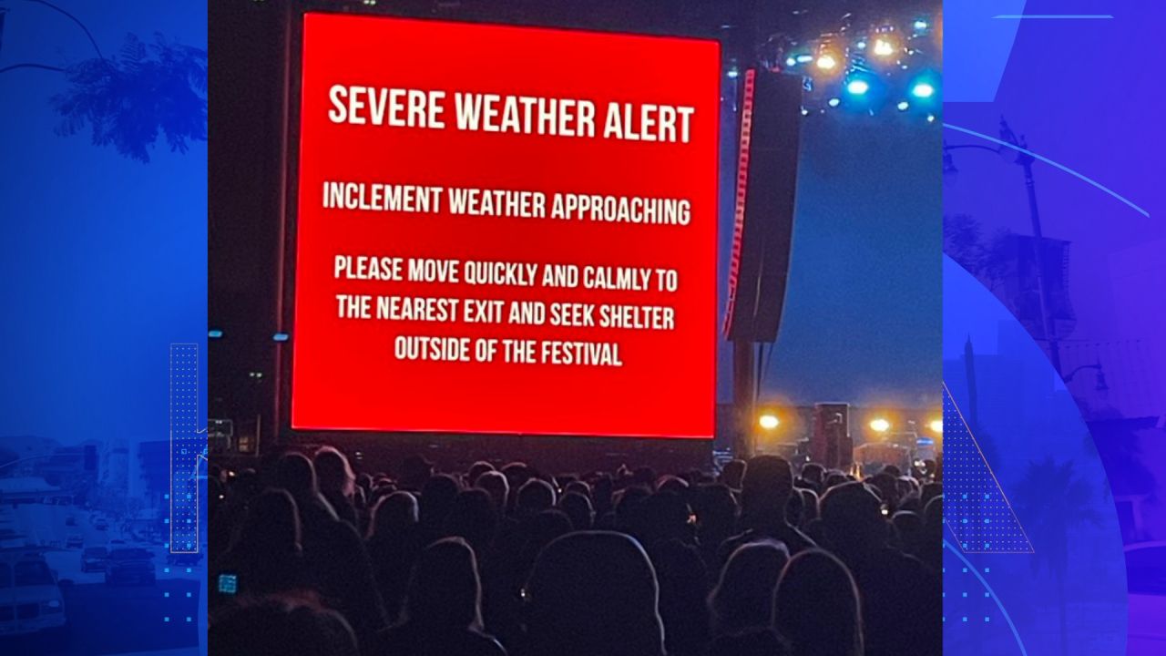 Thousands evacuated from Rose Bowl concert due to severe thunderstorm