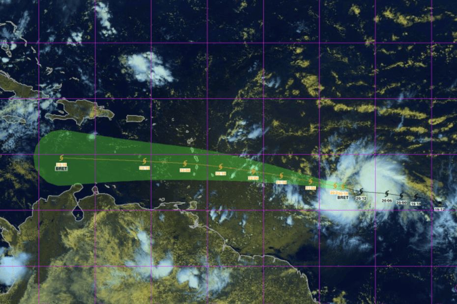 La tempête tropicale Bret se rapproche de la Martinique (re)voir la prévision