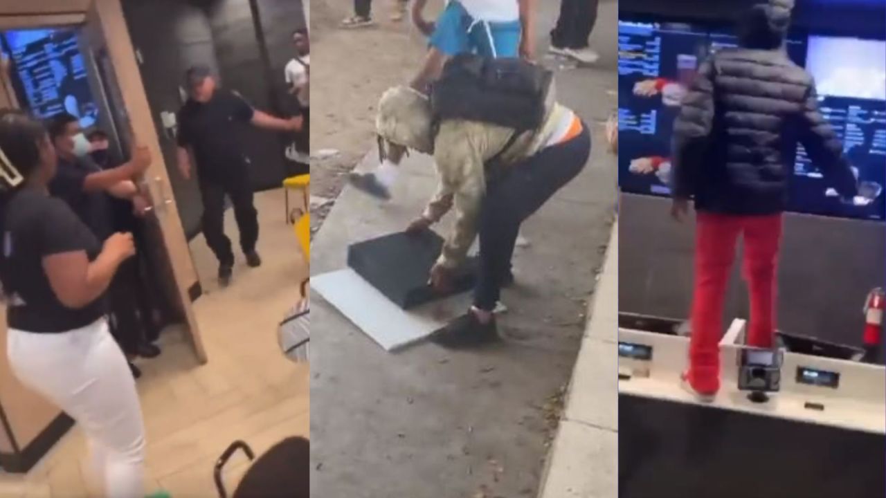 Video captures chaotic looting of McDonald's in South Los Angeles