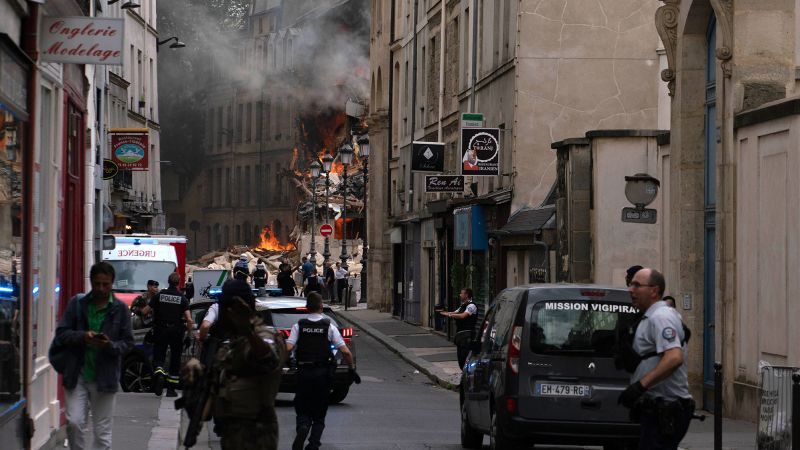 Paris gas explosion causes fire in center of city