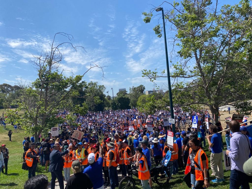 WGA March Kicks Off As Damon Lindelof & Boots Riley Heading To Rally