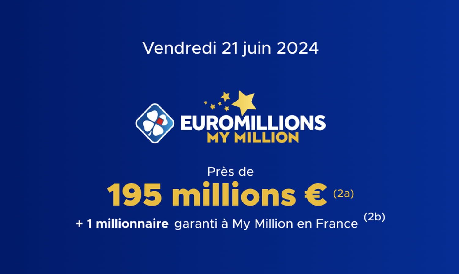 Résultat Euromillions (FDJ) : le tirage de ce vendredi 21 juin 2024 [EN LIGNE]