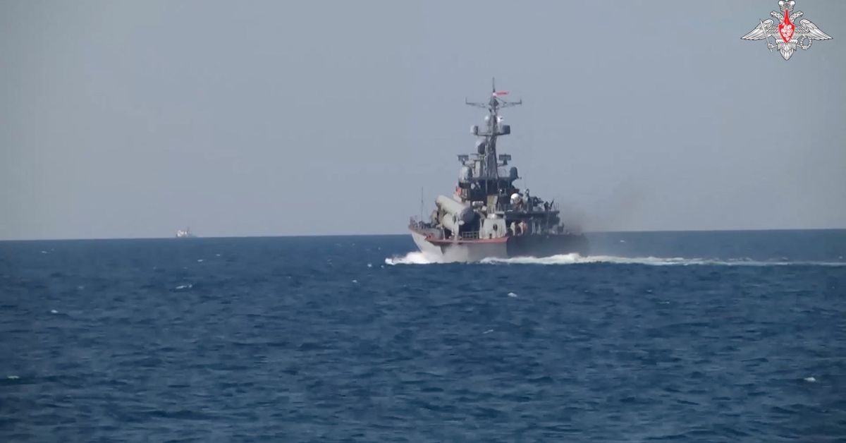 Russian navy rehearses firing rockets at ships in Black Sea after warning to Ukraine