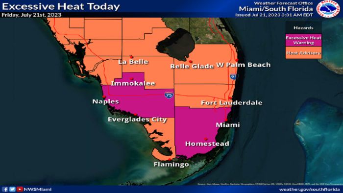 Miami-Dade upgraded to second ever Excessive Heat Warning