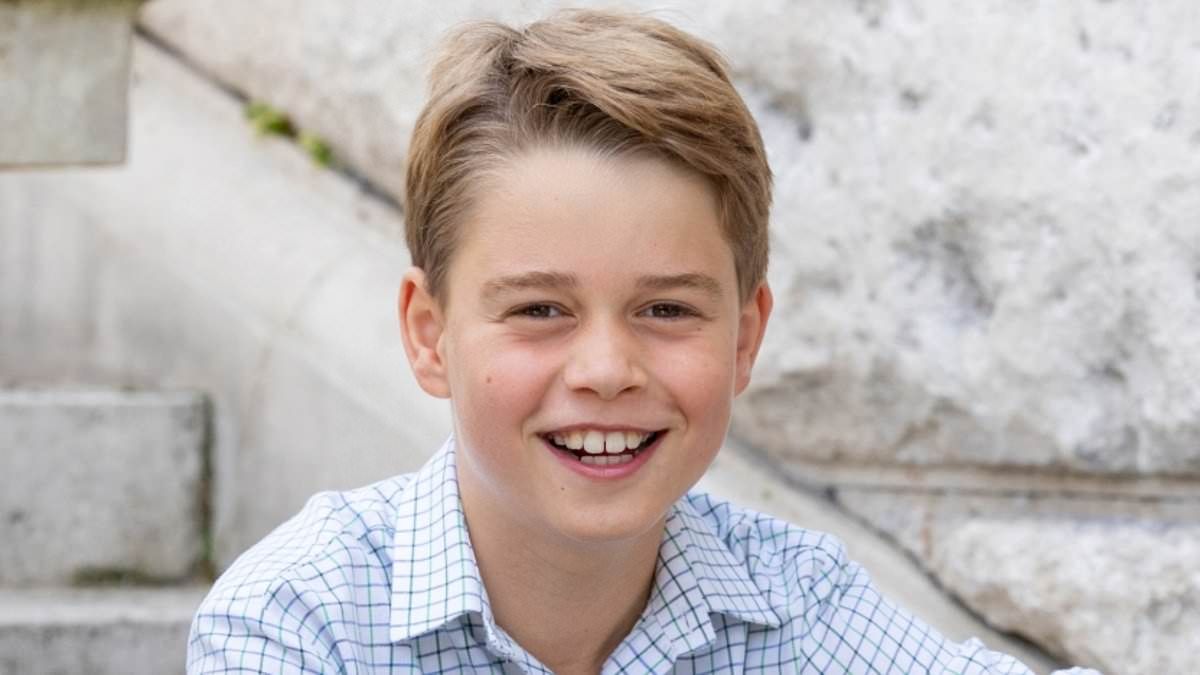 Heir's to being ten! Beaming Prince George looks smart in new portraits released to mark his 10th birthday tomorrow