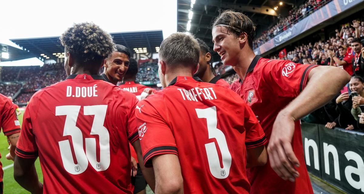 Rennes étrille le Maccabi Haïfa et prend la tête de sa poule en Ligue Europa