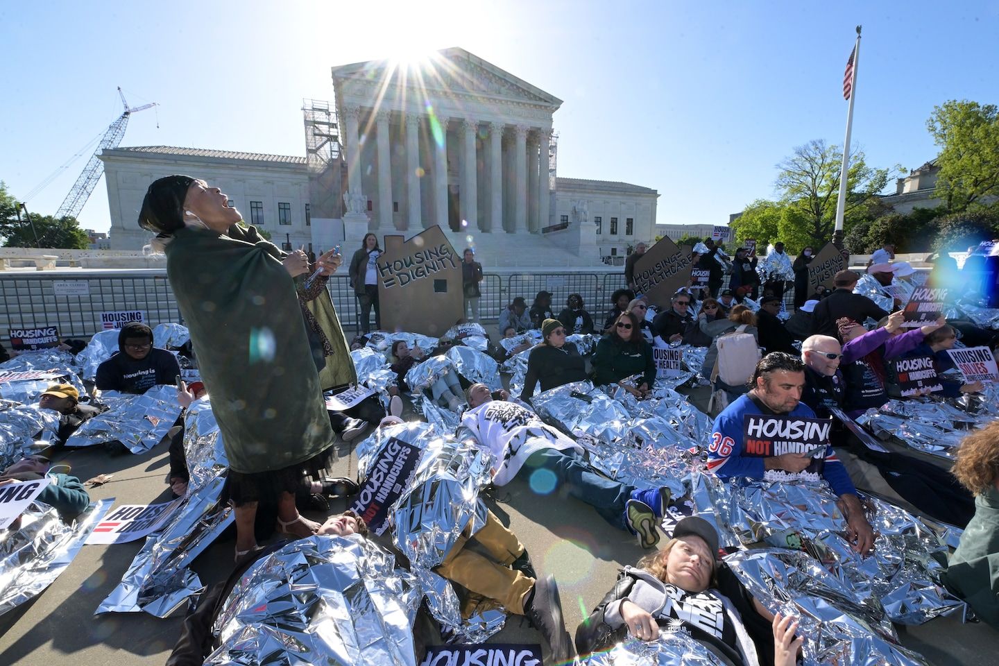 Activists at Supreme Court protest move to penalize homelessness