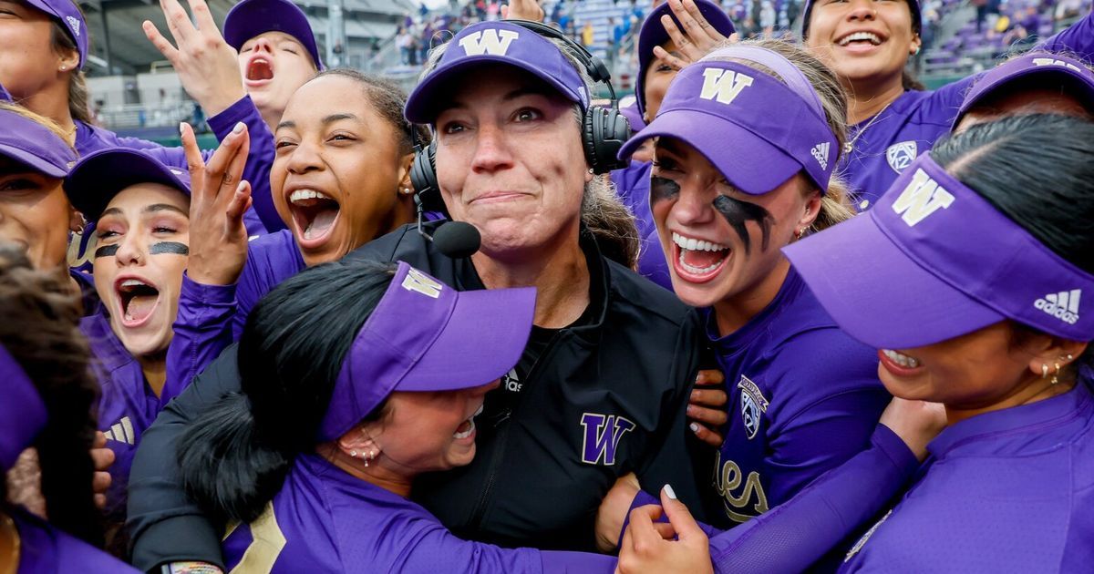 Husky softball rallies with 7 runs in 7th inning to advance to Super Regional