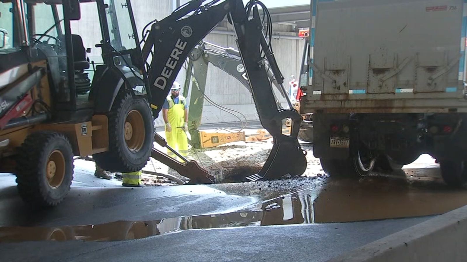 Repairs underway after major water main break causes issues in Plymouth Township