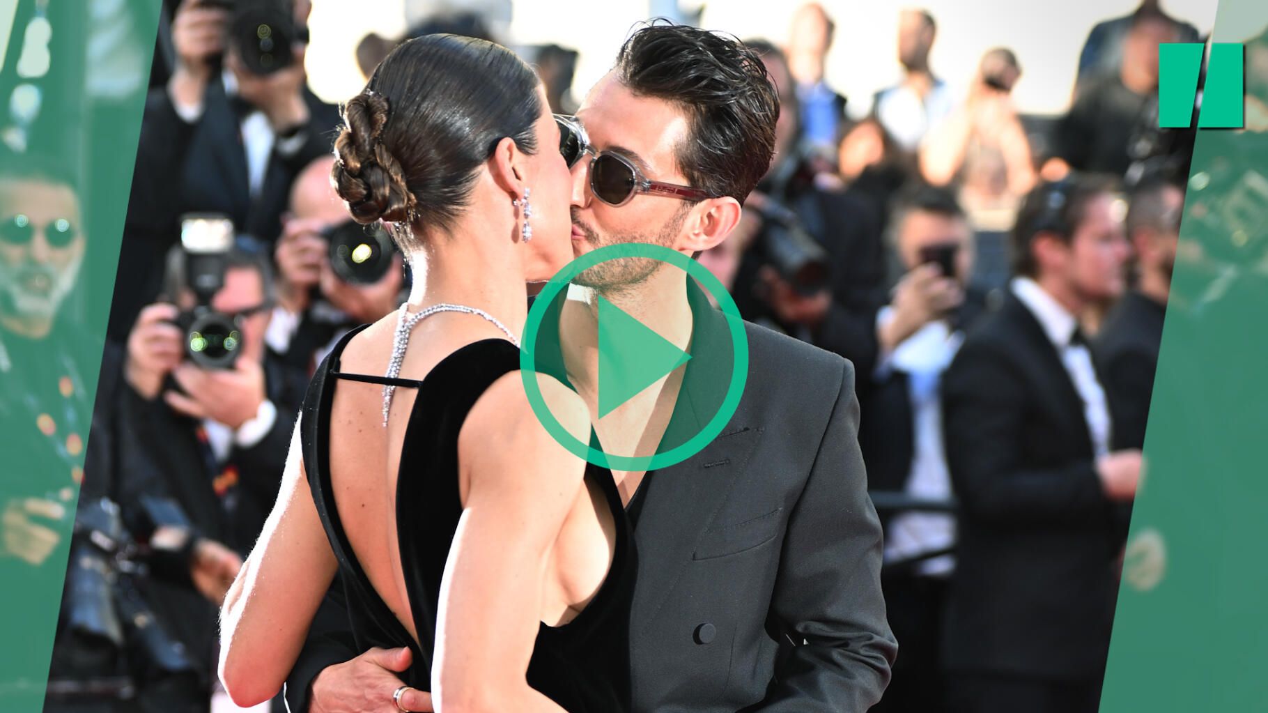 Festival de Cannes : Pierre Niney et Natasha Andrews s’offrent un baiser de cinéma pour la présentation du " Comte de Monte-Cristo "