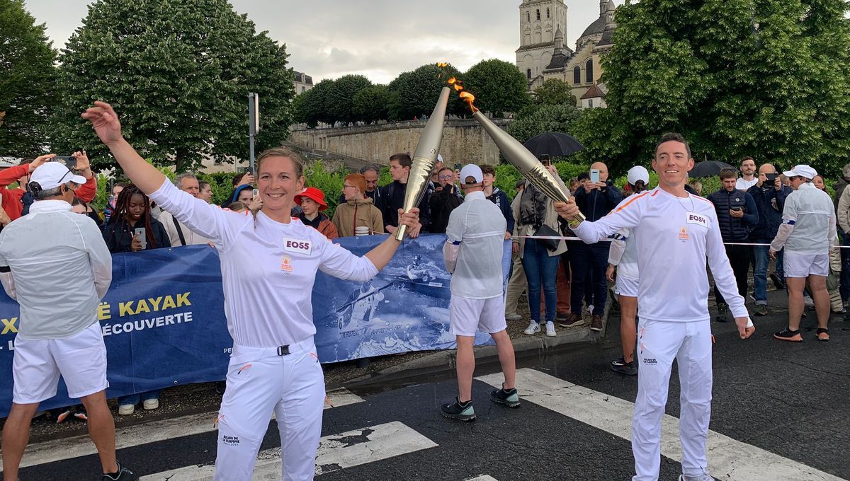 Les plus belles photos du passage de la flamme olympique en Dordogne