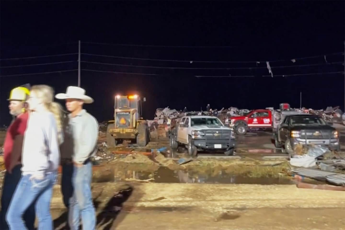 Fatalities reported as violent storms rip through small Texas town