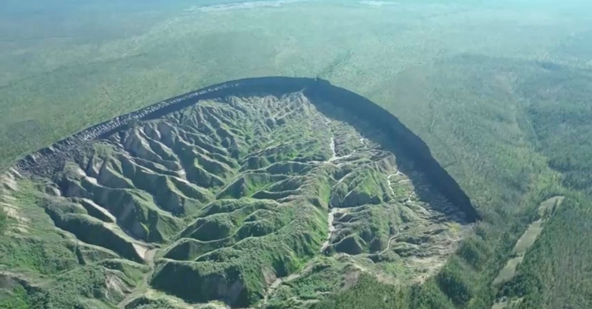 World's biggest permafrost crater in Russia’s Far East thaws as planet warms