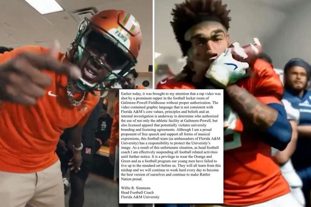 Florida A&M suspends football program after unauthorized rap video