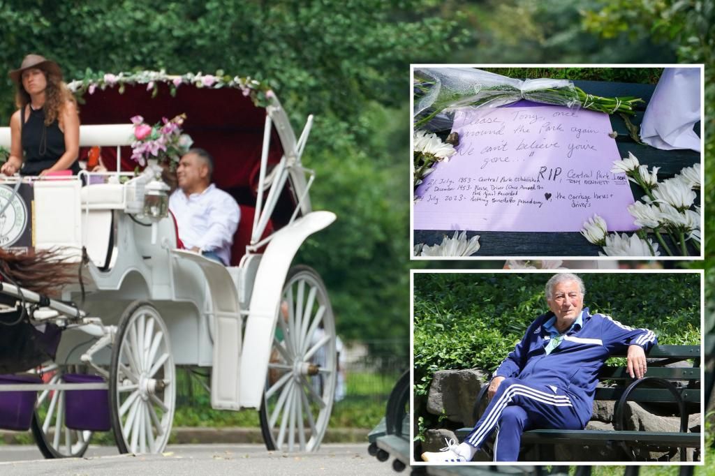 NYC carriage drivers leave note on Tony Bennett's Central Park bench