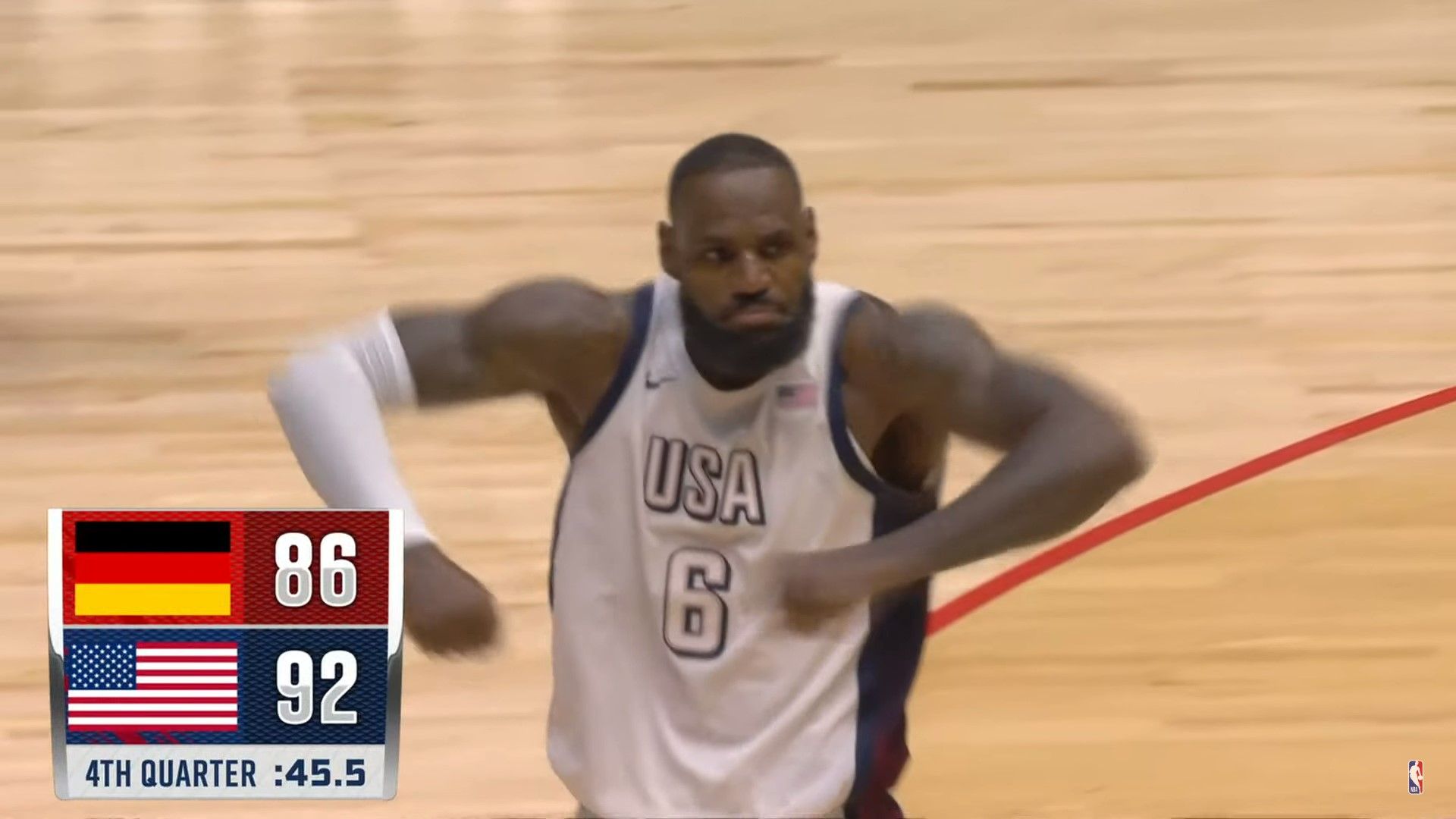 Team USA transpire mais bat l'Allemagne (92-88), merci LeBron !