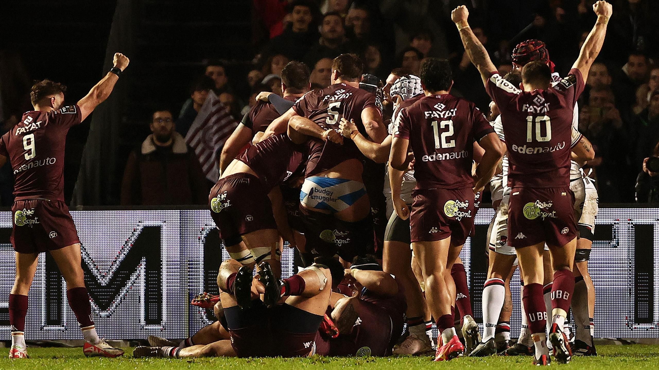 Top 14 I L'UBB s'impose largement devant Lyon avec le bonus offensif (46-10)