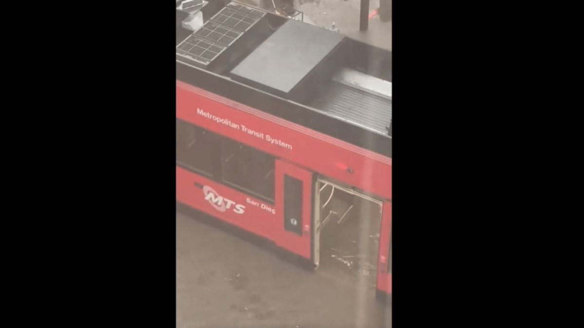 San Diego Trolley another victim of Monday's storm