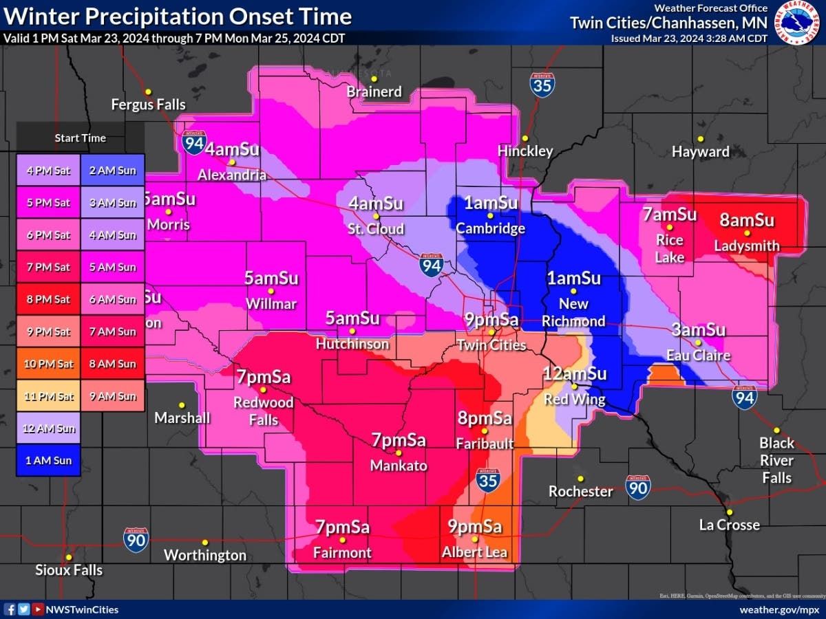 Timing, Amounts For Sunday Snowstorm: MN Weather