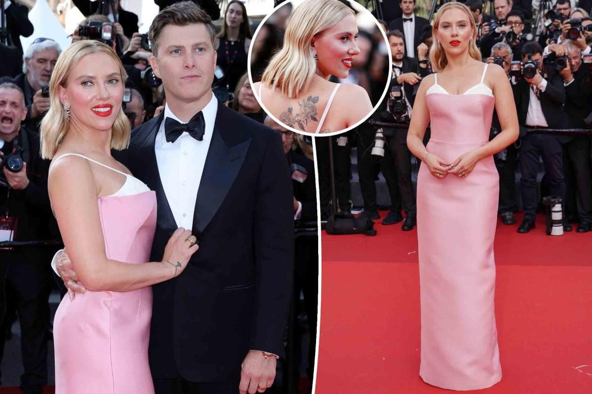 Scarlett Johnsson flashes back tattoos at 2023 Cannes Film Festival