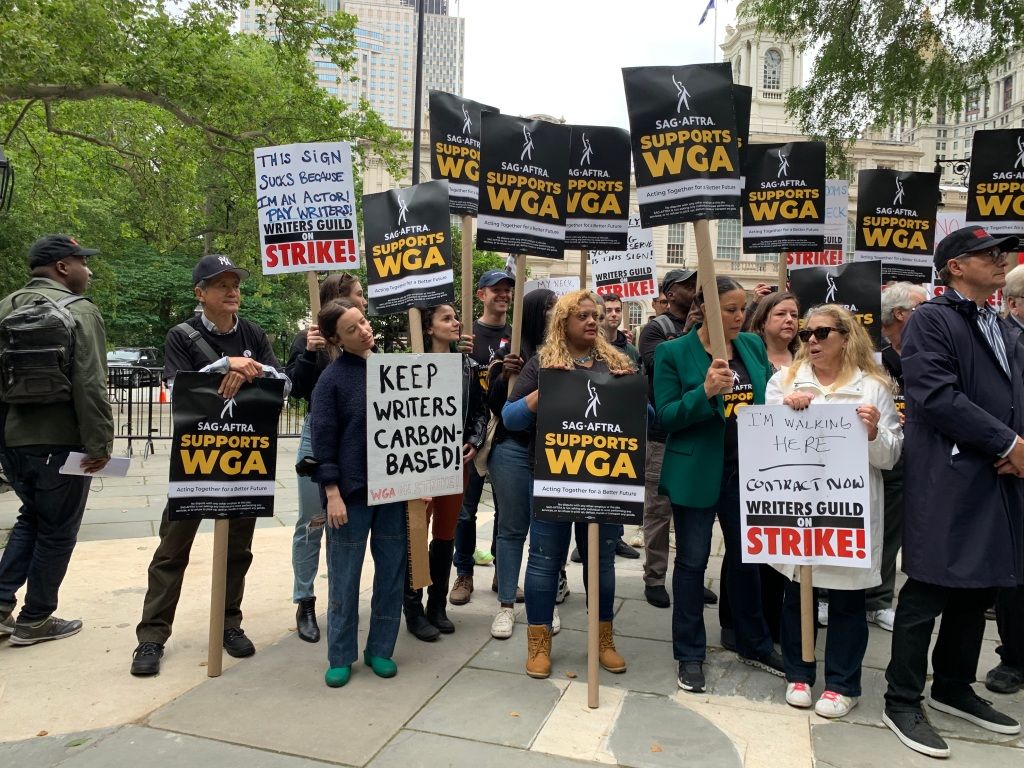 Dispatches From The Picket Lines: NYC City Hall Rally On Day 52