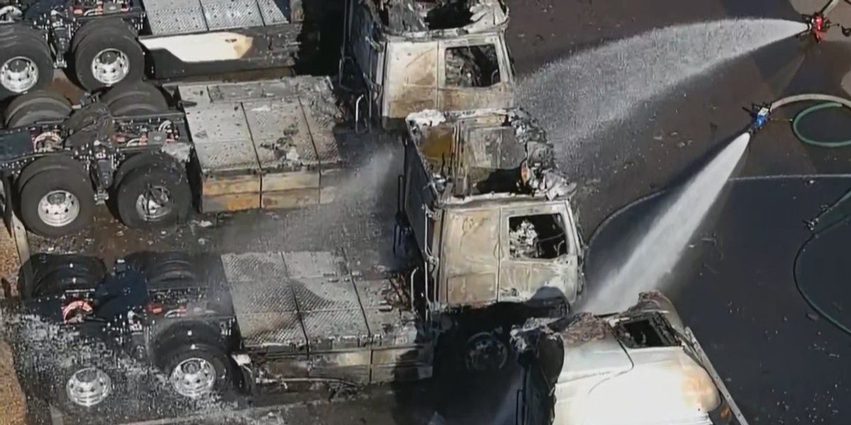 Electric semi-trucks catch fire in Phoenix, company suspects ‘foul play’