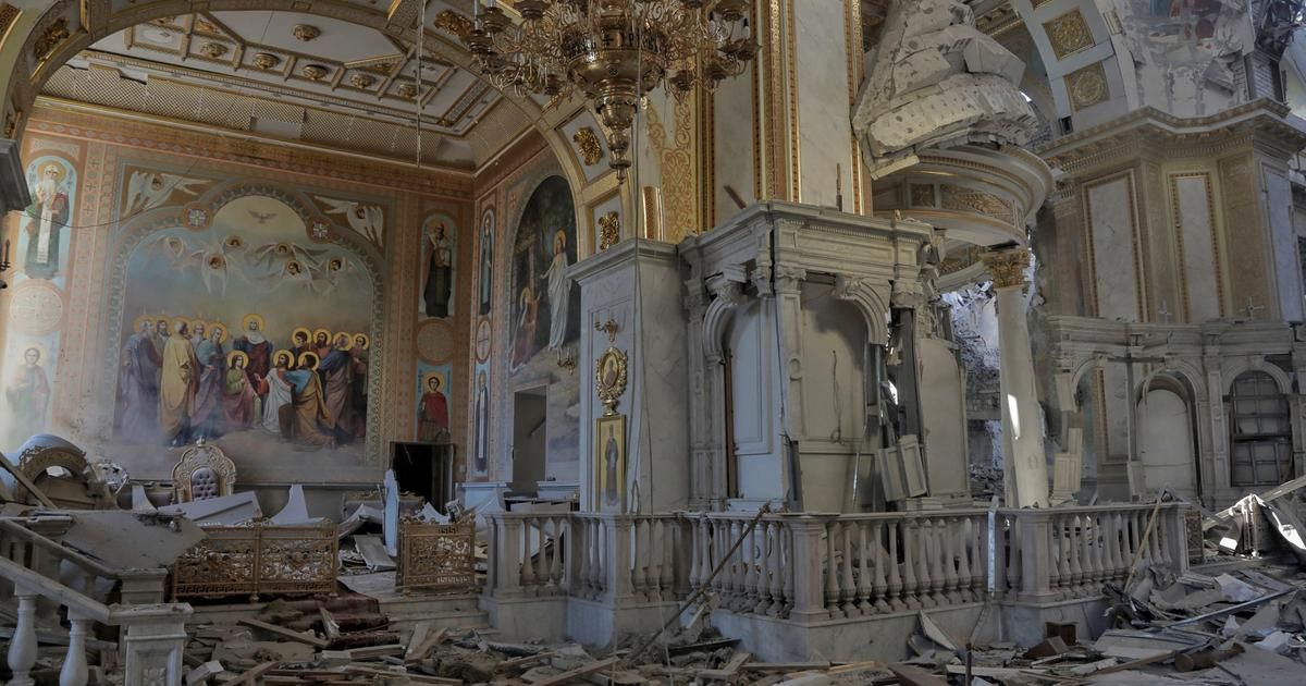 Guerre en Ukraine : Kiev accuse la Russie d'avoir "détruit" la cathédrale d'Odessa classée par l'Unesco, un "crime de guerre"